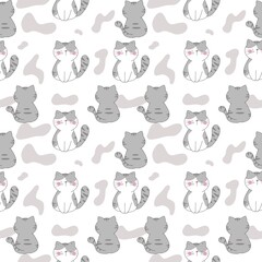 seamless pattern with cats