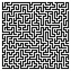 Vector geometric maze on a white background.