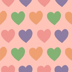 seamless pattern with hearts