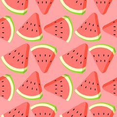 seamless pattern with watermelon