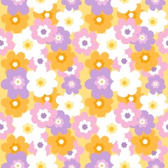 seamless background with flowers