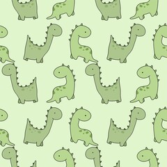 seamless pattern with Dinosaur.