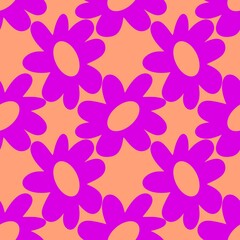 Simple floral seamless pattern with flowers for fabrics and cards and linens and kids and wrapping paper