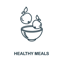 Healthy Meals icon. Line element from gym collection. Linear Healthy Meals icon sign for web design, infographics and more.
