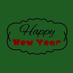 Background with the inscription - Happy New Year. Congratulations on the New Year. Illustration for scrapbooking, printing, websites, mobile screensavers, bloggers.