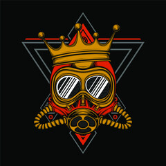 steampunk full face mask illustration