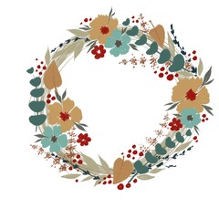 Beautiful flower wreath