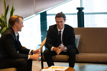 professional businessman partner person success team are meeting with corporate group in office