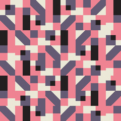 PINK geometric abstract vector pattern with simple shapes and colorful palette. a texturecomposition for wallpaper design, branding, invitations, posters, textile and illustrations template
