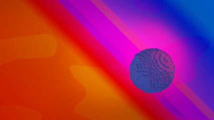 Vielfarbiges 3D Rendering. verlaufende Farben, Muster & Struktur