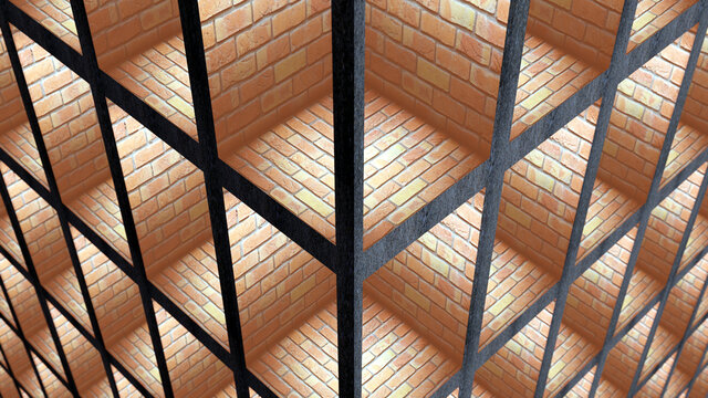Architektur  Parallax ~ abstrakte, geometrische Etagen / Strukturen. Digitales Kunstwerk / Druckvorlage. 3D Rendering