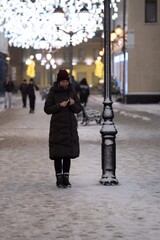 person walking in the city