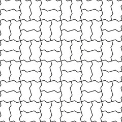 Double zig zag shape paving blocks. Seamless interlocking subway brick texture in vector no.4