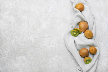 Fresh kiwi on light background