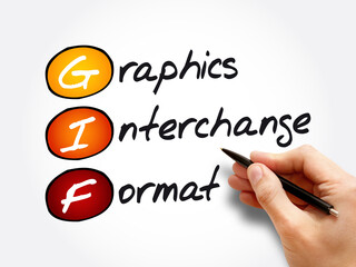GIF - Graphics Interchange Format acronym, technology concept background