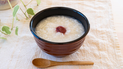 梅干しのお粥 ”Japanese Rice porridge