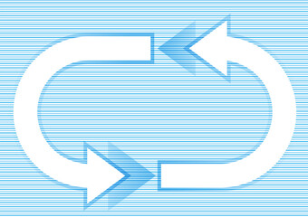 ビジネスイメージのインフォグラフィックス　循環リサイクル型の矢印の背景バックグラウンド