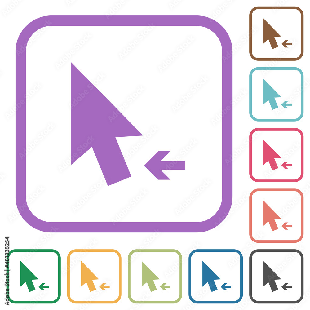 Poster arrow cursor left solid simple icons