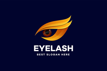 Vector Eyelash Illustration Logo