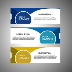 abstract design banner, simple elegant template, in tricolor, rectangle,