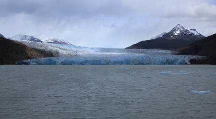 View of the west front of the Gray Glacier, Chile
