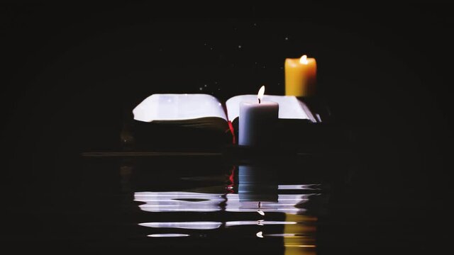 The soft candle and the Bible are comfortable and stable, making them good for prayer and meditation videos, creating a holy and sacred atmosphere.