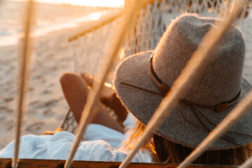 Lasy days in a hammock on the beach