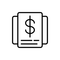 Choose tariff thin line icon. Plan for subscription. Vector illustration.