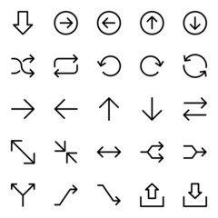 Outline icons for universal, web.