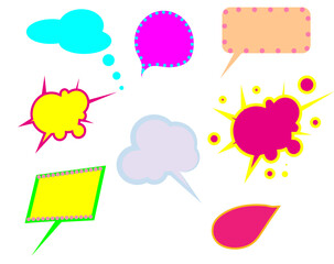 Speech bubbles icons, decorative elements