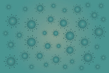 Virus cells background. Vector illustration wallpaper.