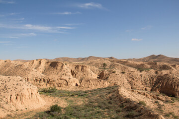 Fototapeta na wymiar The Sahara Desert in Tunisia.
