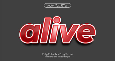Alive editable text effect template style