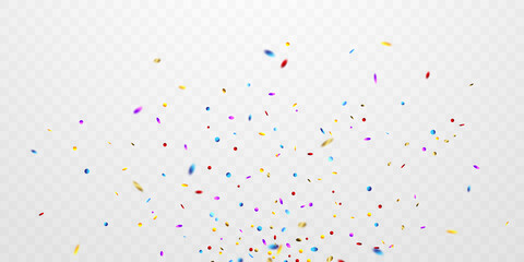 Background vector illustration with confetti. Beautiful colors for parties or celebrations.