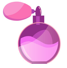 Perfume flask, fragrance dispenser spray. High quality illustration