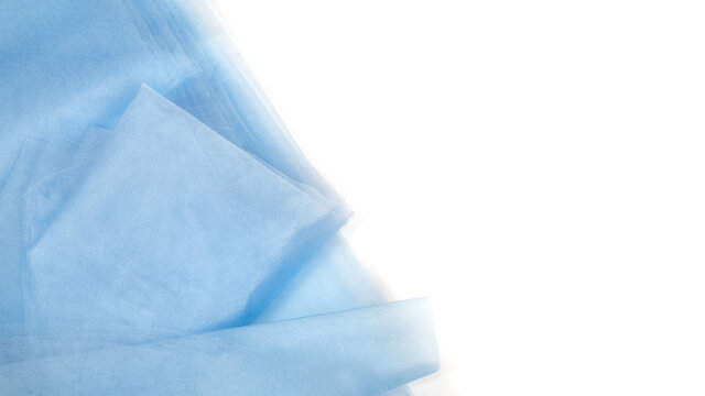 Abstract soft texture light blue fatin or tulle background