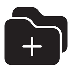 Obraz premium add file glyph icon