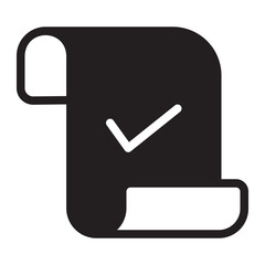 checklist paper glyph icon