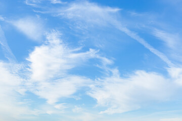 Beauty white cloud and clear blue sky in sunny day. Blue sky with cloud