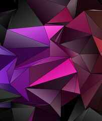 Obraz premium Abstract Low-Poly background. triangulated texture. Design 3d. Polygonal geometrical pattern. Triangular modern style