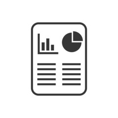 The business report icon. Vector