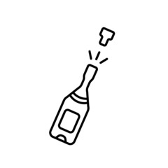 Champagne bottle icon. Vector