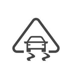 Vector illustration of a sign on the car dashboard
