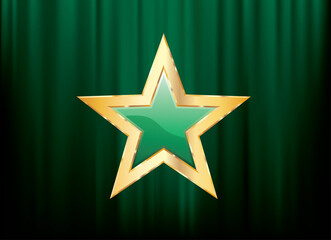 Fototapeta premium star on curtain purple
