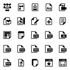 Glyph icons for web design and development.