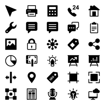 Glyph icons for web design and development.