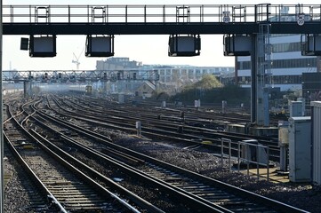 Fototapeta premium railway tracks in the distance