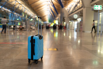 Suitcase in an airport, in madrid