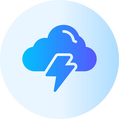 Cloud thunder gradient icon