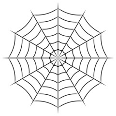 Obraz premium Round web vector grid symbol, confusion sign and spider trap grid